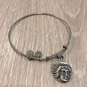 Vintage Alex and Ani Women’s Byzantine Helios Coin Bangle Bracelet Silver Color